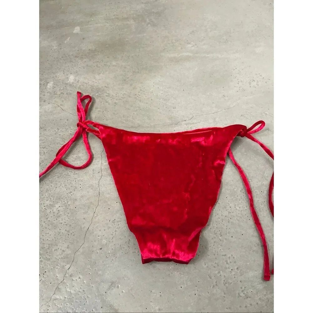 Skims Signature Swim Bikini Bottom | Red in Large